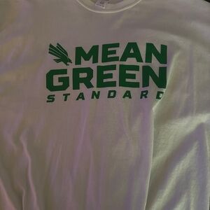Green and White UNT shirt